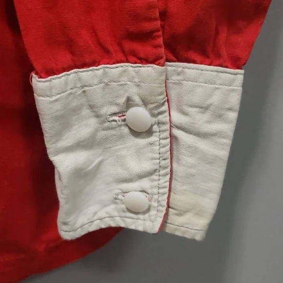 Vintage 1950s Roy Rogers Frontier Wear Western Red Fringe Boys Shirt, Size 8 - Picture 5 of 9